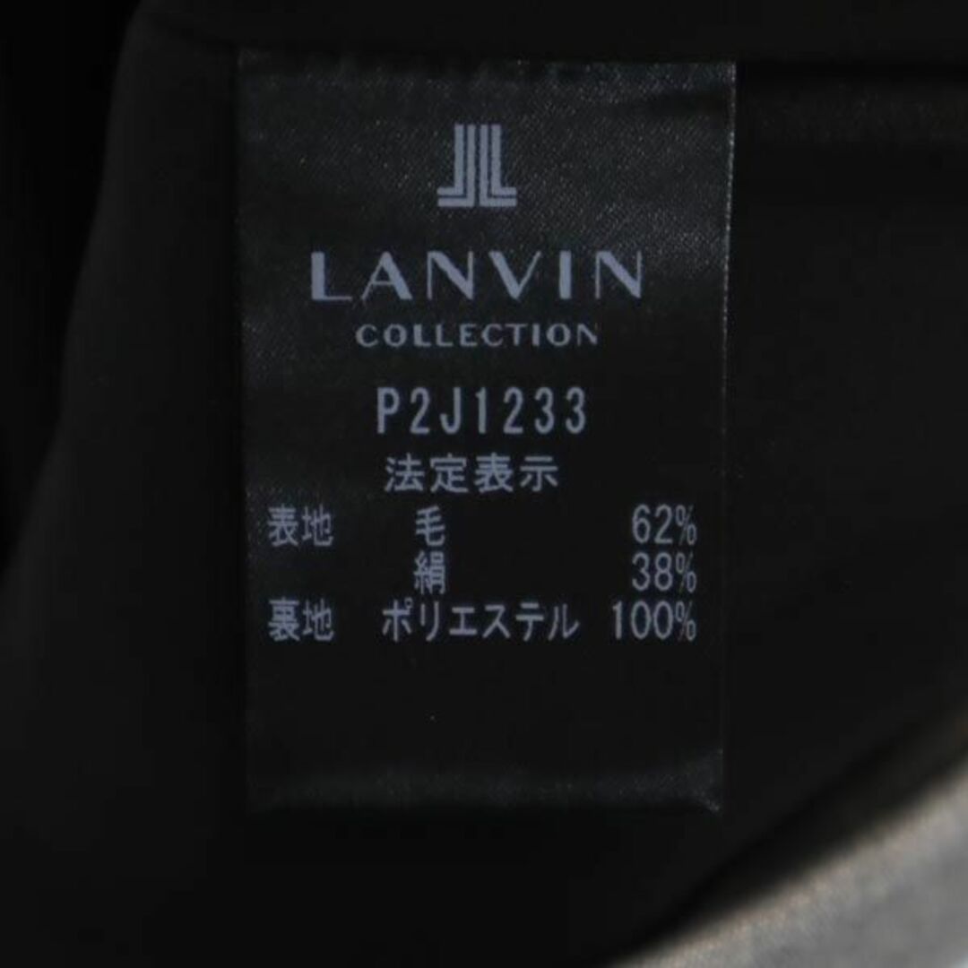 ランバン コレクション 日本製 ウール シルクブレンド テーラードジャケット 36 グレー LANVIN COLLECTION レディース 【中古】  【230928】