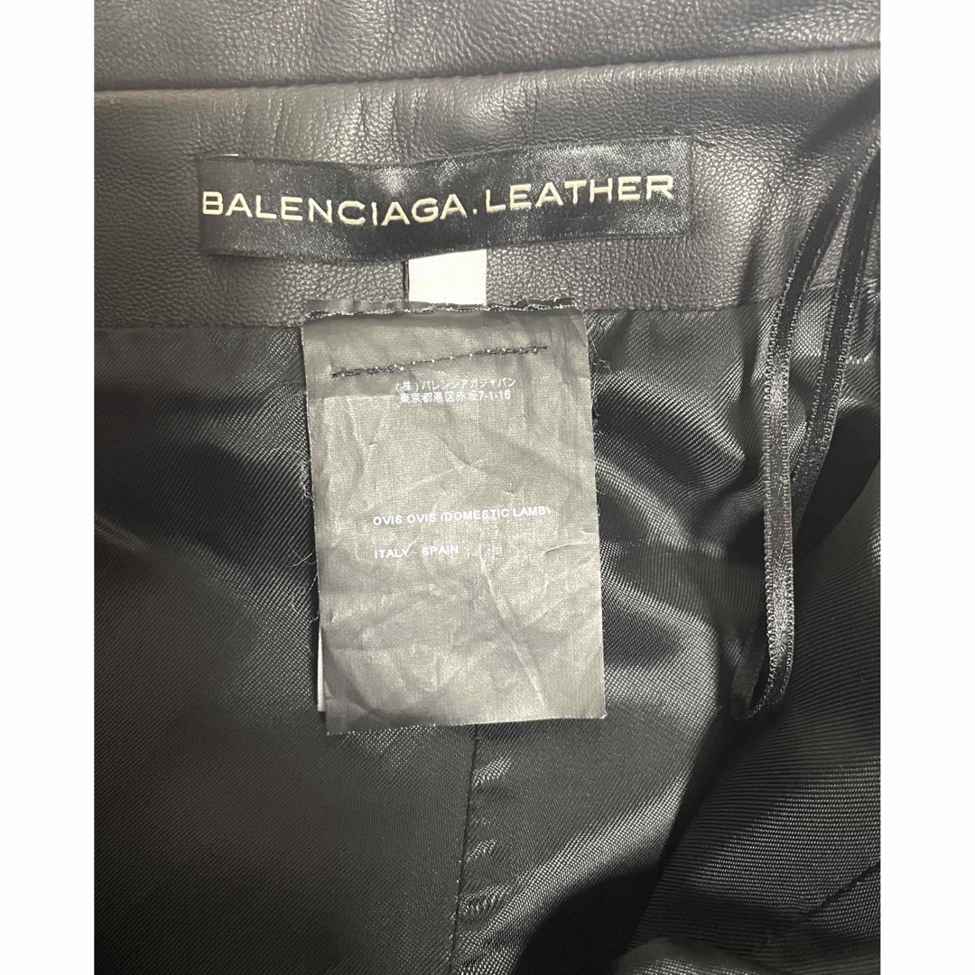 美品 BALENCIAGA バレンシアガ レザー スカート