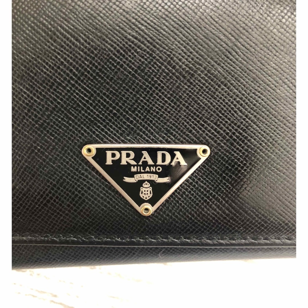 PRADA - 「美品」PRADA プラダ 長財布 サフィアーノ 三角ロゴ ブラック