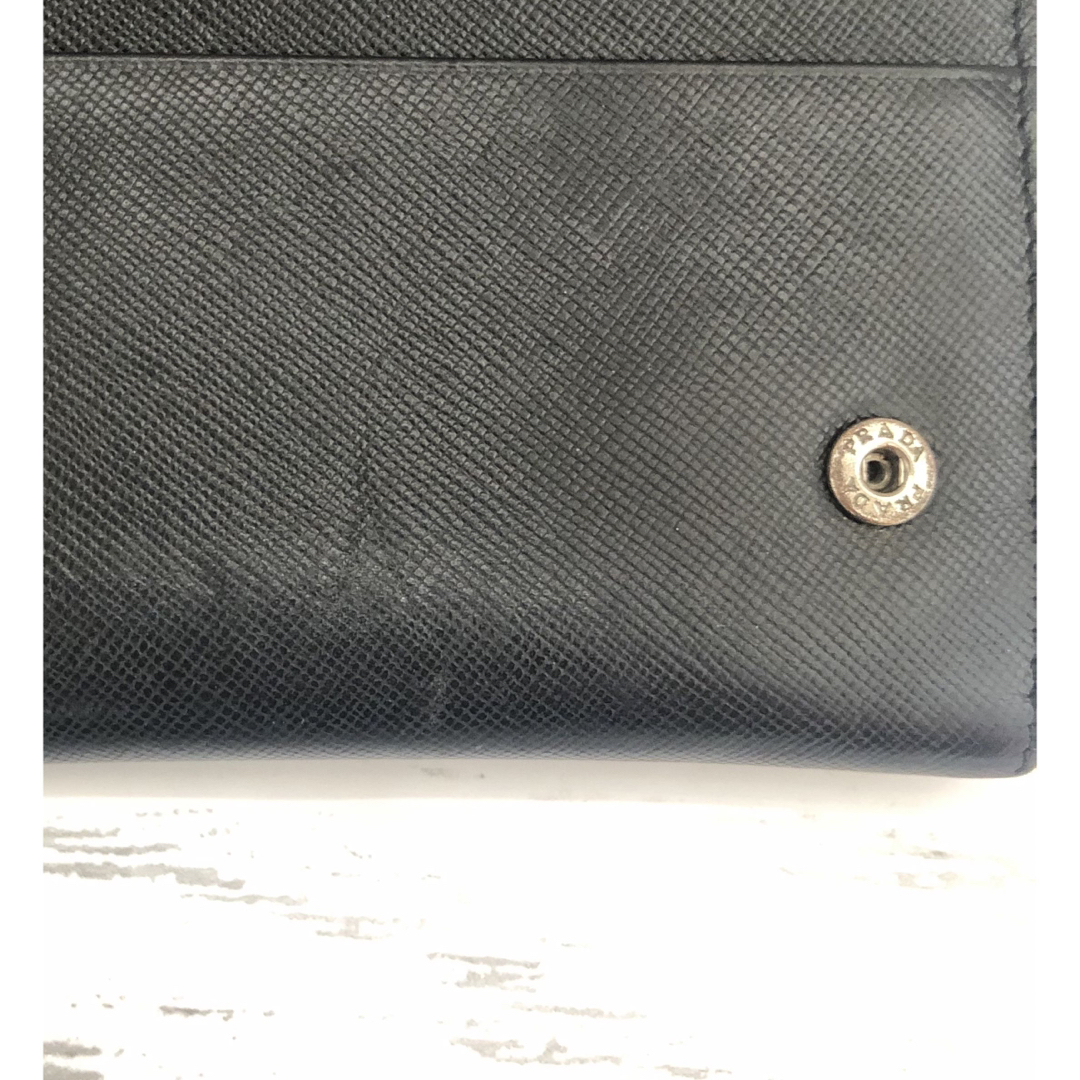 PRADA - 「美品」PRADA プラダ 長財布 サフィアーノ 三角ロゴ ブラック