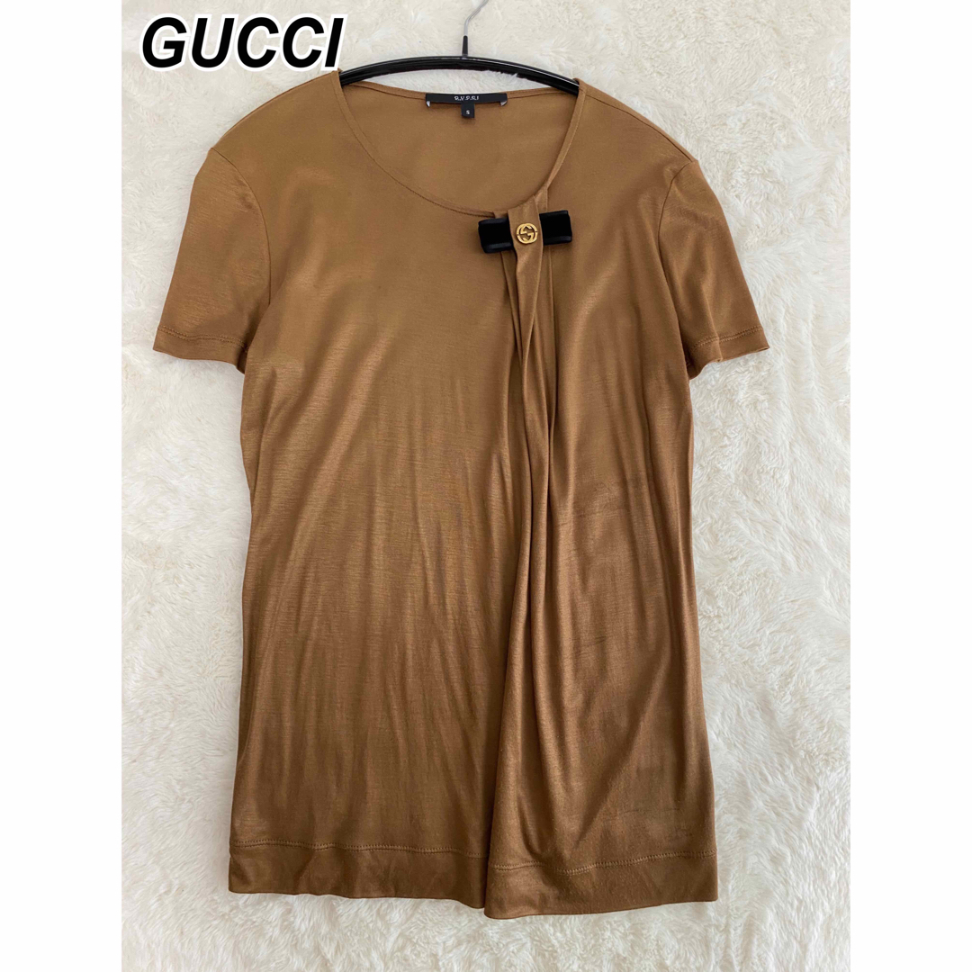 Gucci(グッチ)のGUCCI  グッチ　半袖Tシャツ　りぼん　Sサイズ レディースのトップス(Tシャツ(半袖/袖なし))の商品写真