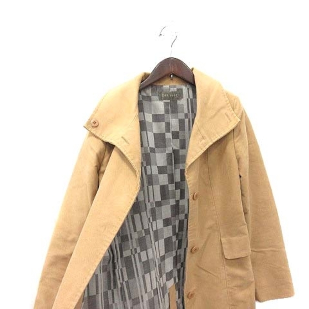 DES PRES(デプレ)のデプレ トゥモローランド コート スタンドカラー シングル 比翼 総裏地 茶 レディースのジャケット/アウター(その他)の商品写真