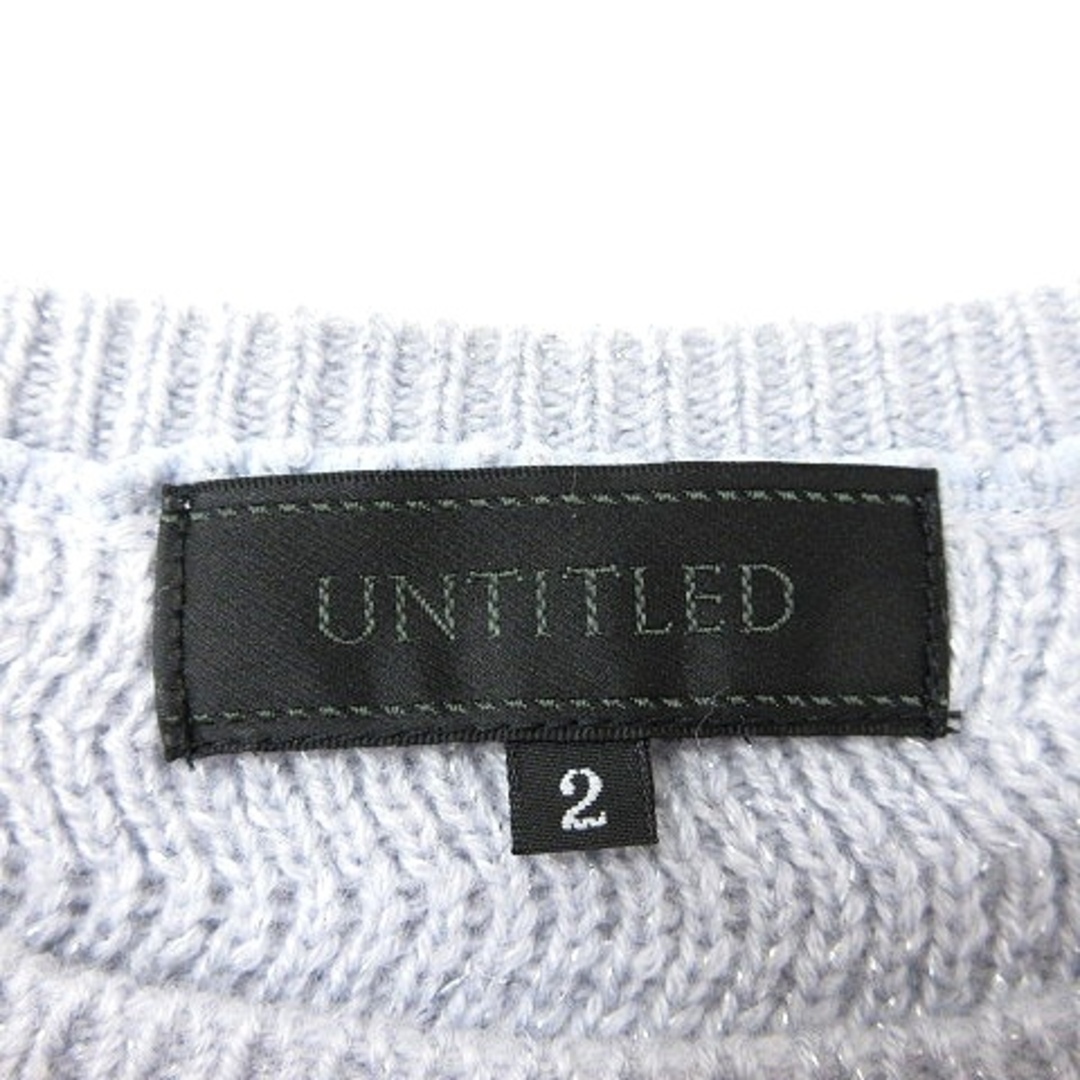 UNTITLED(アンタイトル)のアンタイトル UNTITLED ニット セーター 長袖 ラメ ウール 2 紫 レディースのトップス(ニット/セーター)の商品写真