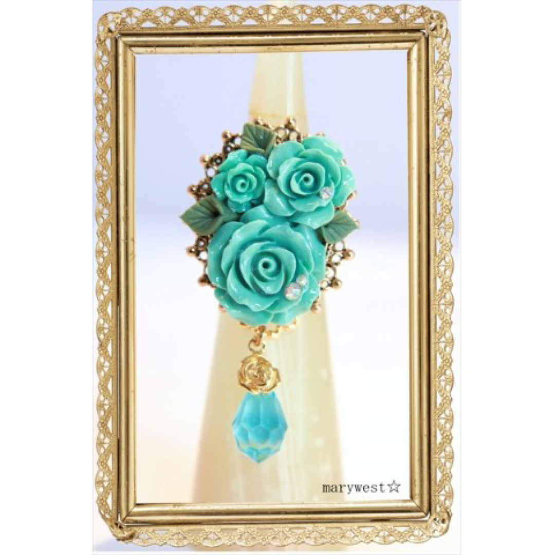 【Queen rose ring】- Light blue・クイーンアリス - レディースのアクセサリー(リング(指輪))の商品写真