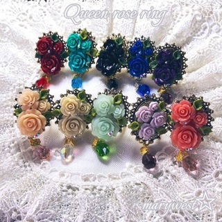 【Queen rose ring】- Light blue・クイーンアリス -(リング(指輪))