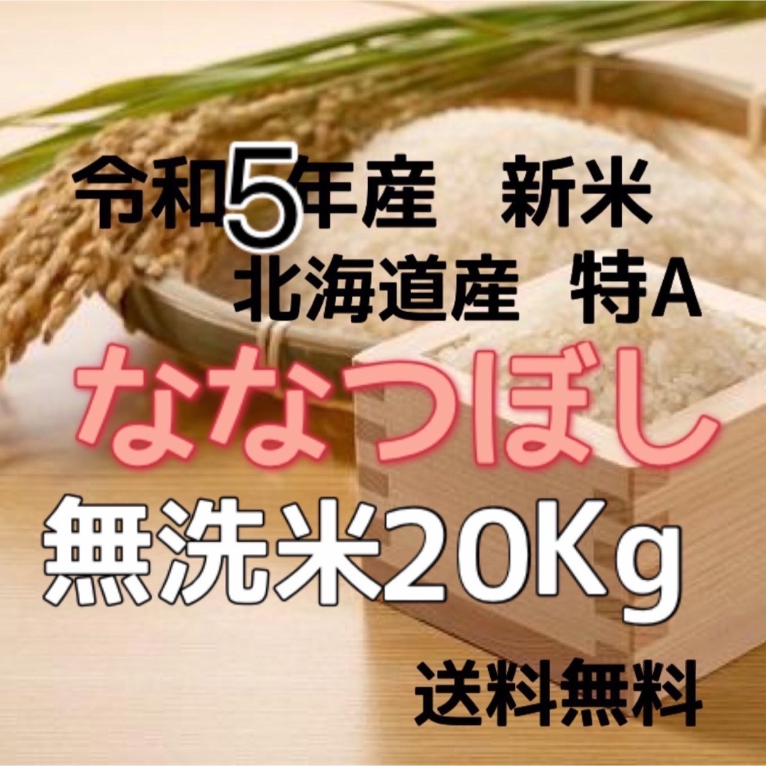 【新米】令和5年産 北海道米　ななつぼし　無洗米　20kg送料無料