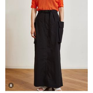 フィーニー(PHEENY)のPheeny  cotton nylon dump military skirt(ロングスカート)