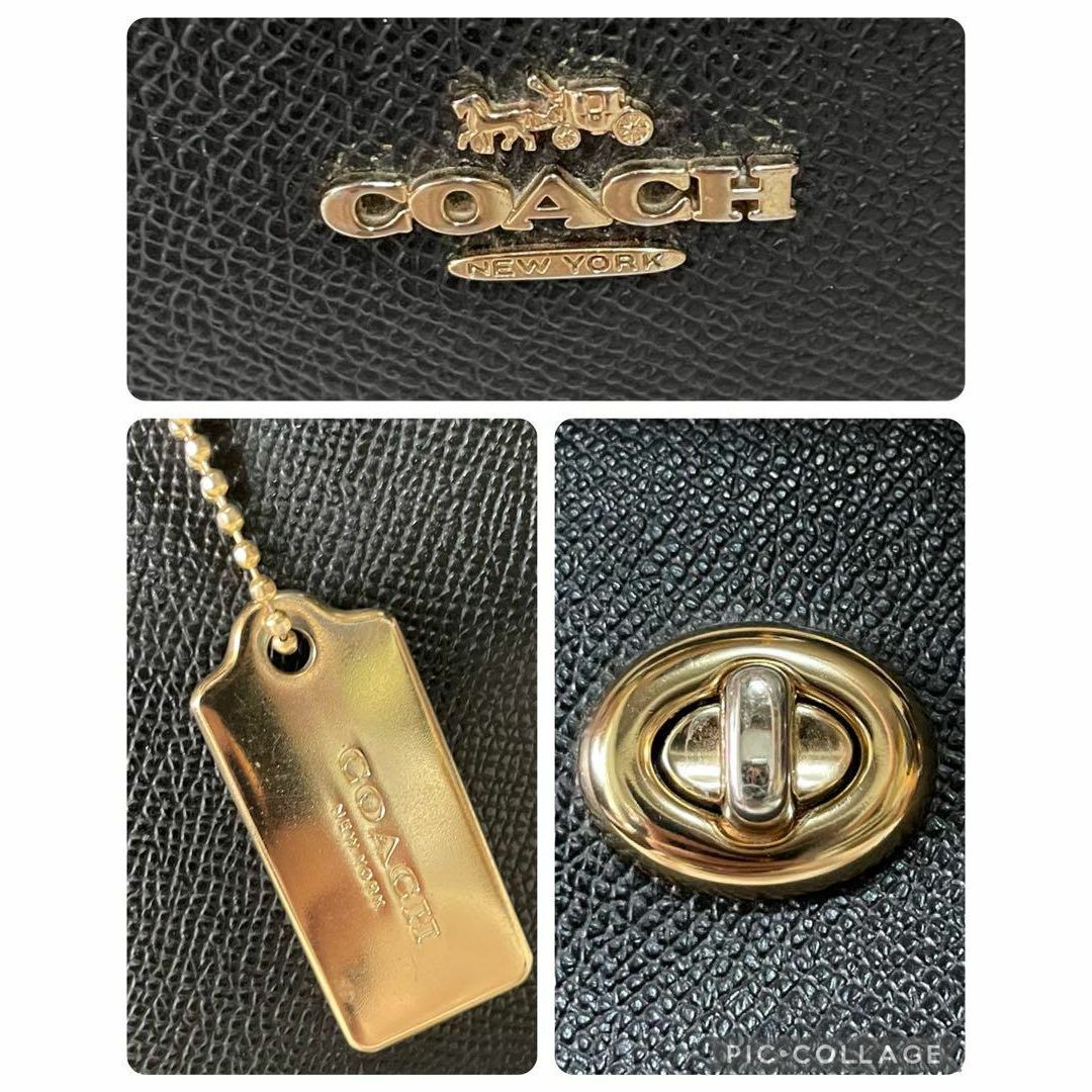 【COACH/極美品】トートバッグ【ゴールド金具/ターンロック/肩掛け/ビジネス 8