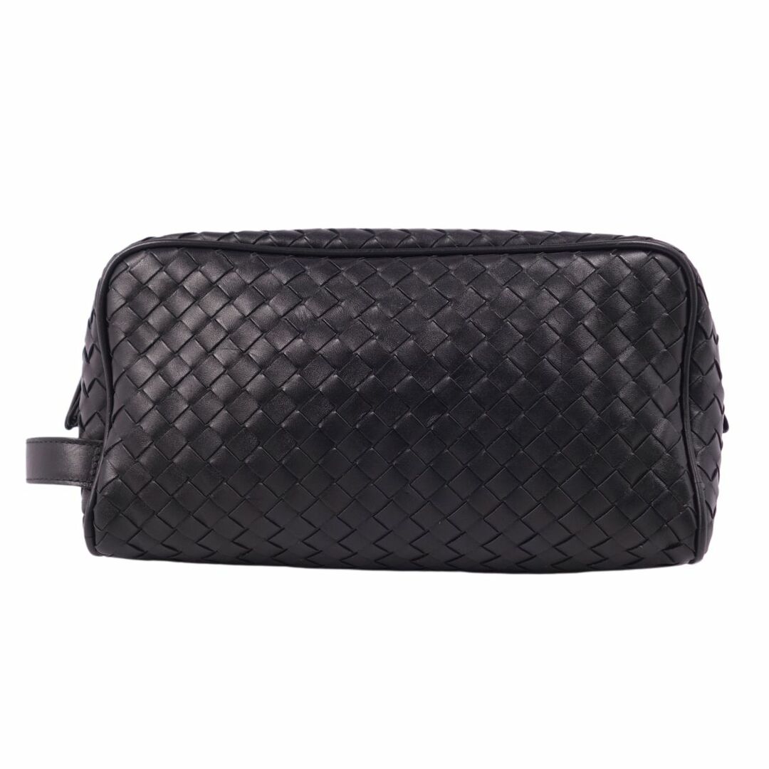 Bottega Veneta(ボッテガヴェネタ)の美品 ボッテガヴェネタ BOTTEGA VENETA バッグ セカンドバッグ イントレチャート カーフレザー カバン メンズ ブラック メンズのバッグ(その他)の商品写真