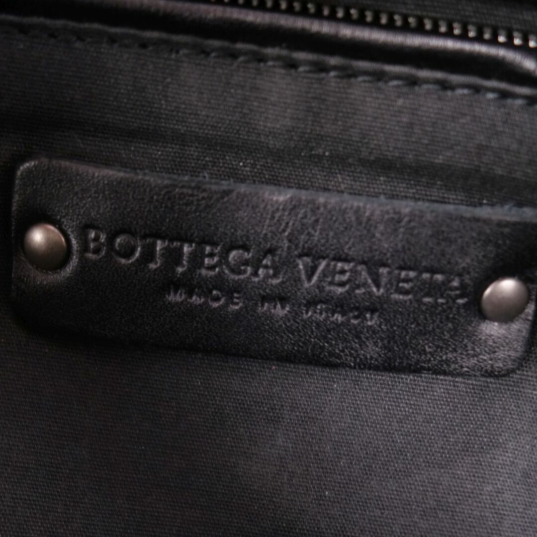 Bottega Veneta(ボッテガヴェネタ)の美品 ボッテガヴェネタ BOTTEGA VENETA バッグ セカンドバッグ イントレチャート カーフレザー カバン メンズ ブラック メンズのバッグ(その他)の商品写真