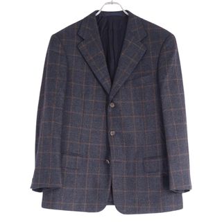 エルメネジルドゼニア(Ermenegildo Zegna)のエルメネジルドゼニア Ermenegildo Zegna ジャケット テーラードジャケット シングル チェック柄 ウール カシミヤ アウター メンズ 48(M相当) グレー(テーラードジャケット)