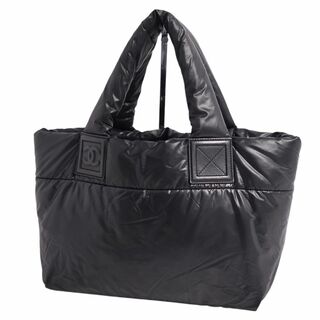 シャネル(CHANEL)の美品 Vintage シャネル CHANEL トートバッグ ハンドバッグ ココマーク ナイロン カバン 鞄 レディース ブラック(ハンドバッグ)