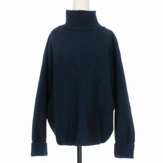 メゾンキツネ(MAISON KITSUNE')のメゾンキツネタートルネック ニット ストライプ オーバーサイズ ウール S (ニット/セーター)