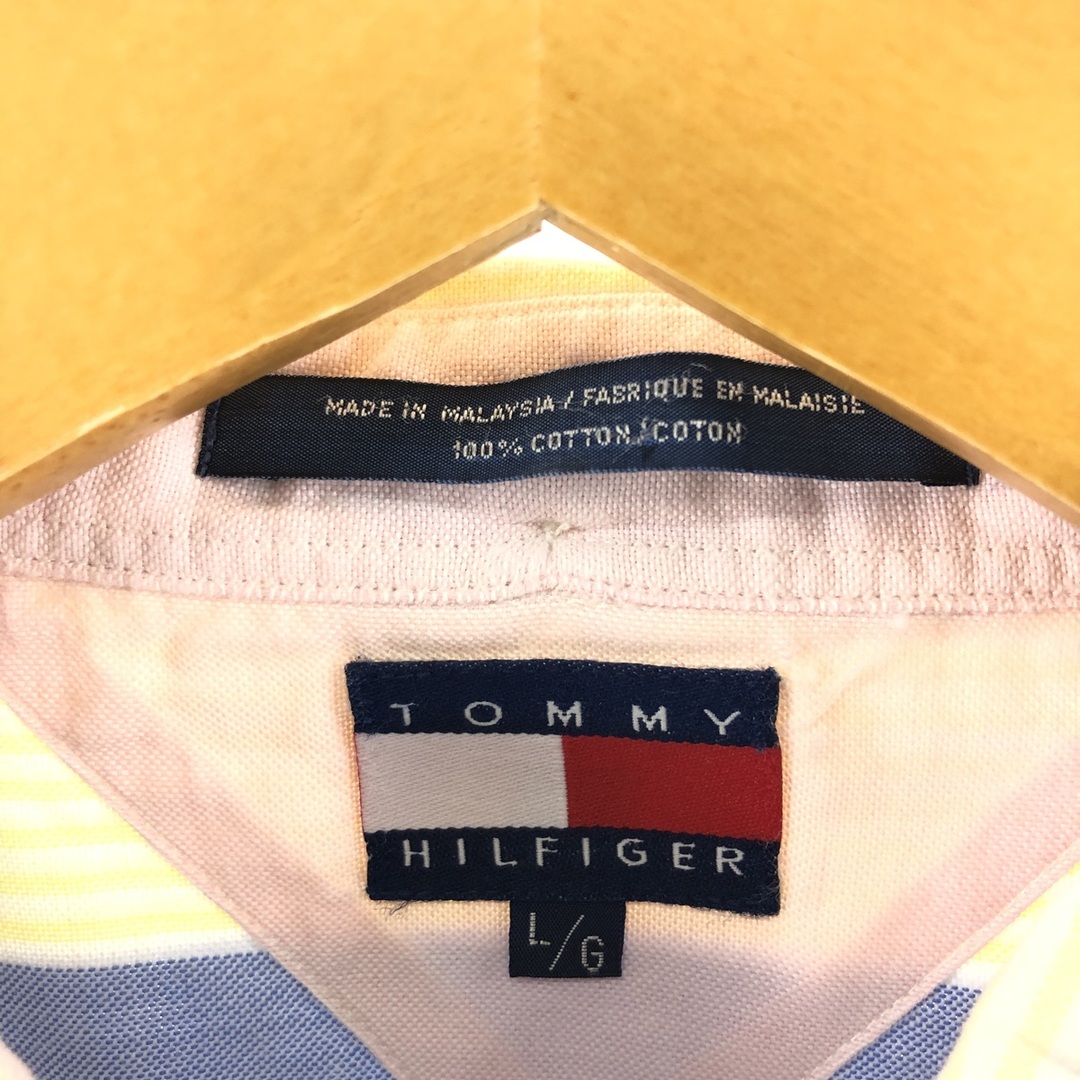 TOMMY HILFIGER(トミーヒルフィガー)の古着 90年代 トミーヒルフィガー TOMMY HILFIGER オックスフォード 長袖 ボタンダウンストライプシャツ メンズXL ヴィンテージ /eaa375125 メンズのトップス(シャツ)の商品写真