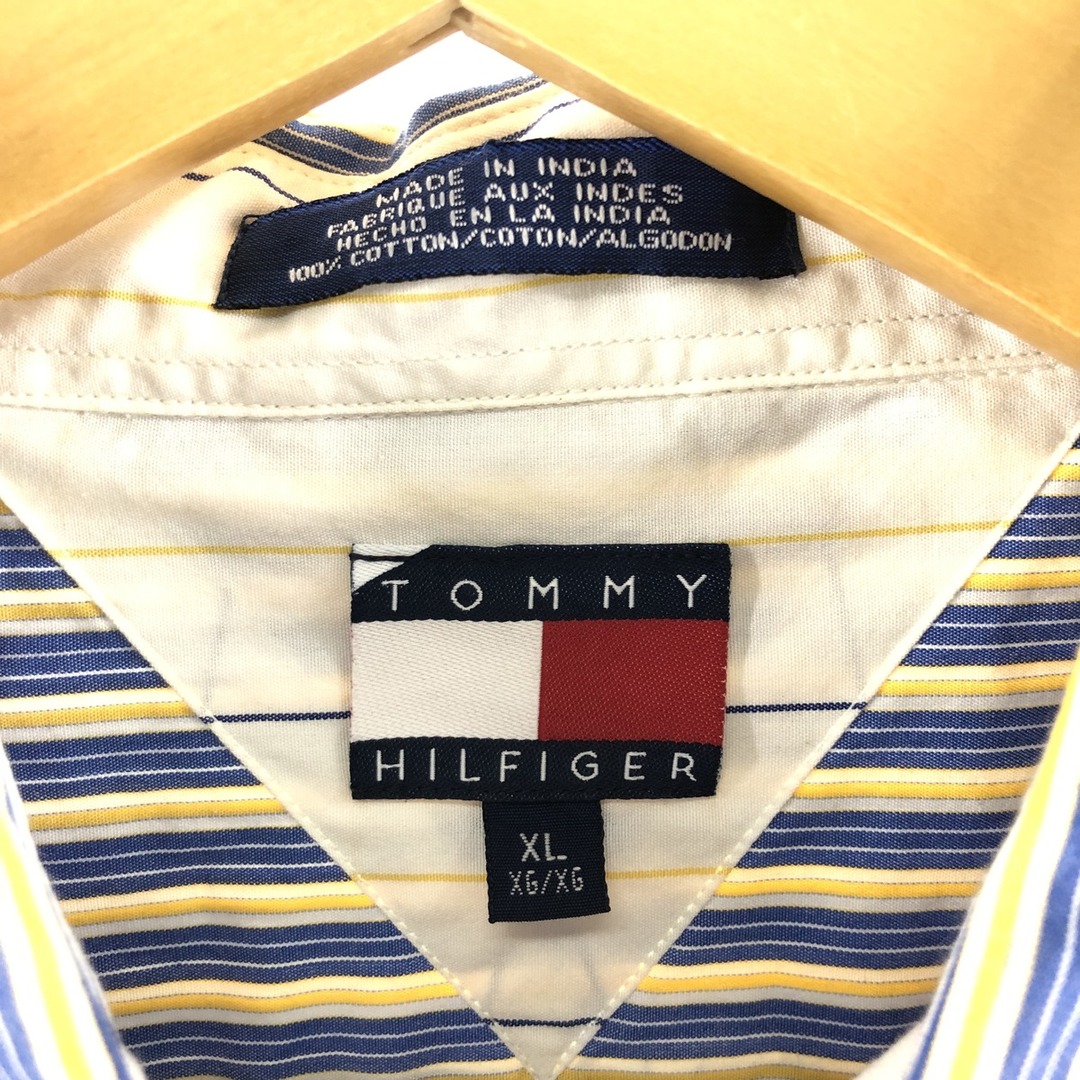 TOMMY HILFIGER(トミーヒルフィガー)の古着 90年代 トミーヒルフィガー TOMMY HILFIGER 長袖 コットンストライプシャツ メンズXL ヴィンテージ /eaa375127 メンズのトップス(シャツ)の商品写真