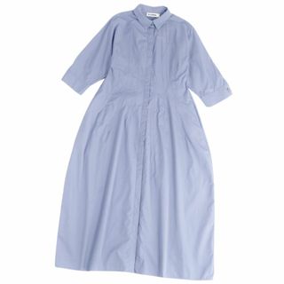 JIL SANDER NAVY  銀杏柄 ワンピース　イタリア製 X2152