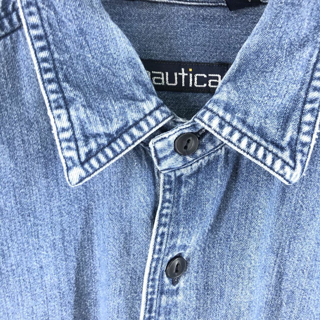 NAUTICA(ノーティカ)の古着 ノーティカ NAUTICA 長袖 デニムシャツ メンズL /eaa375731 メンズのトップス(シャツ)の商品写真