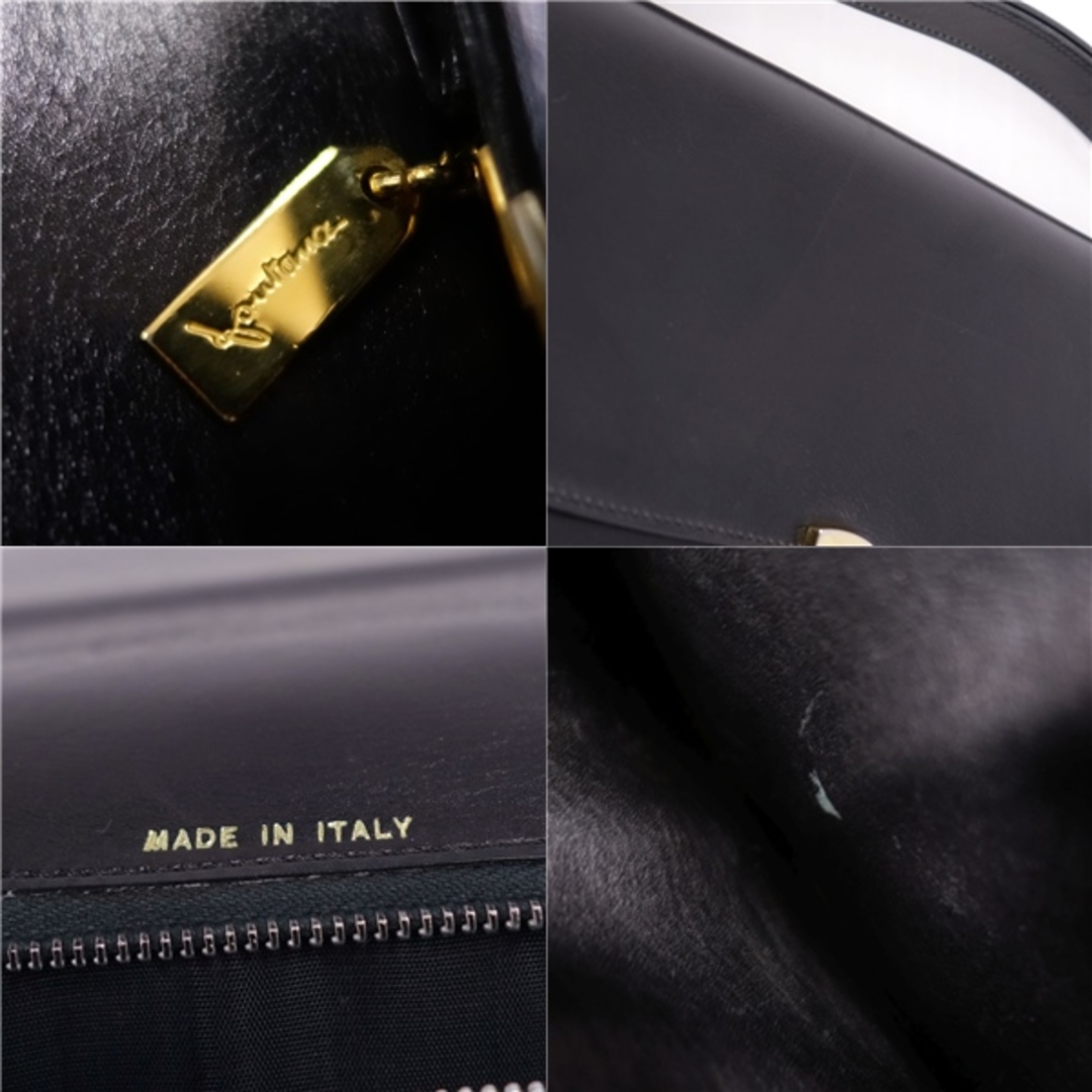 フォンタナ fontana バッグ ショルダーバッグ ゴールド金具 カーフレザー 本革 カバン 鞄 レディース ブラック レディースのバッグ(ショルダーバッグ)の商品写真