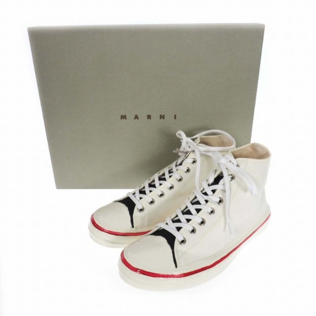 マルニ MARNI 21SS GOOEY ハイカット スニーカー キャンバス - スニーカー