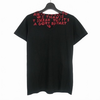 エムエムシックス(MM6)のメゾンマルジェラ MM6 20SS ラメ エイズ Tシャツ カットソー XS 黒(Tシャツ(半袖/袖なし))