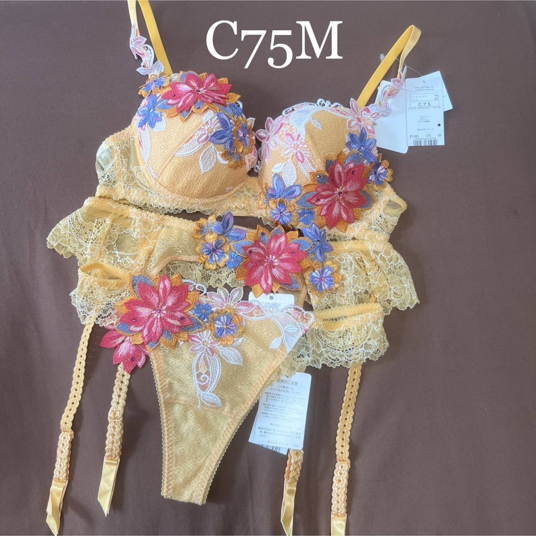 新品】wacoal サルート 24 ブラ ソング ガーター C75M OR - ブラ
