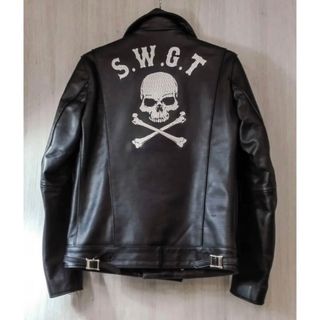 希少】SKULL WORKS S.W.G.T レザーダブルライダースジャケットの通販