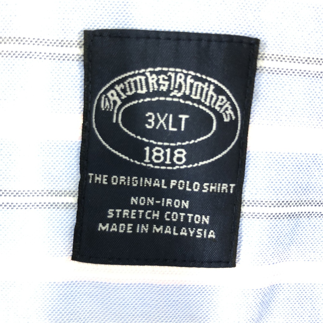 Brooks Brothers(ブルックスブラザース)の古着 ブルックスブラザーズ Brooks Brothers 1818 オックスフォード 長袖 ボタンダウンストライプシャツ メンズXXXL /eaa375103 メンズのトップス(シャツ)の商品写真