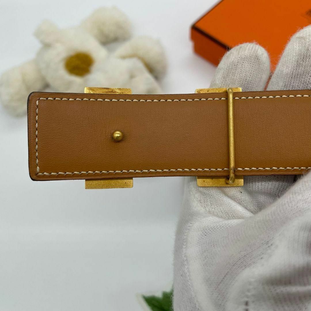 Hermes - HERMES エルメス Hベルト ベルト ブラック ボックスカーフ
