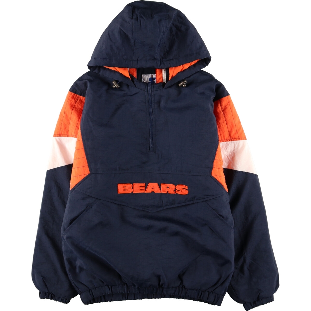 スターター Starter NFL CHICAGO BEARS シカゴベアーズ バック刺繍 ハーフジップ 中綿パーカー メンズL /eaa373342875cm袖丈