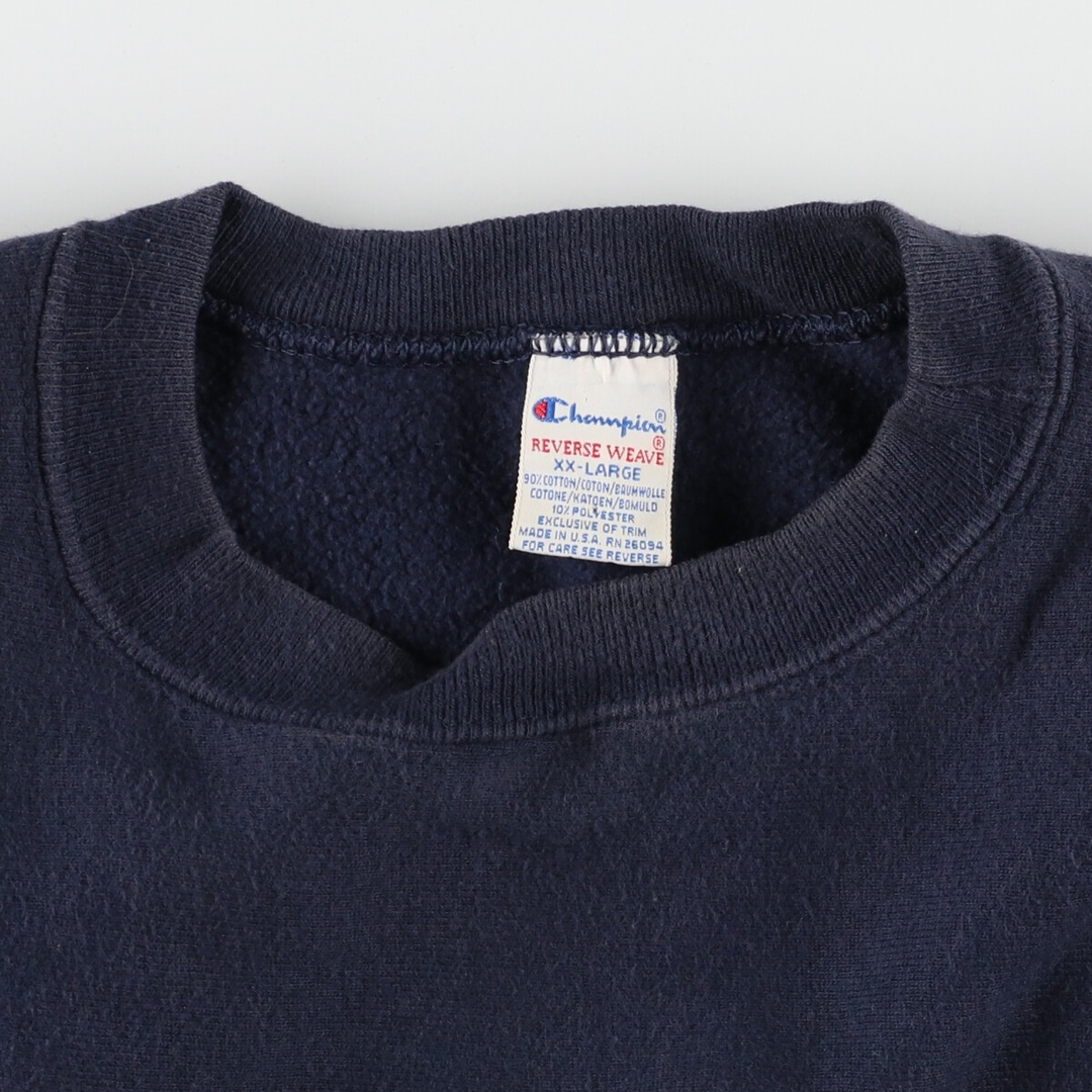 90年代 チャンピオン Champion REVERSE WEAVE リバースウィーブ 刺繍タグ 3段プリント NOTRE DAME ノートルダム大学 カレッジスウェットシャツ トレーナー USA製 メンズXL ヴィンテージ /eaa375695