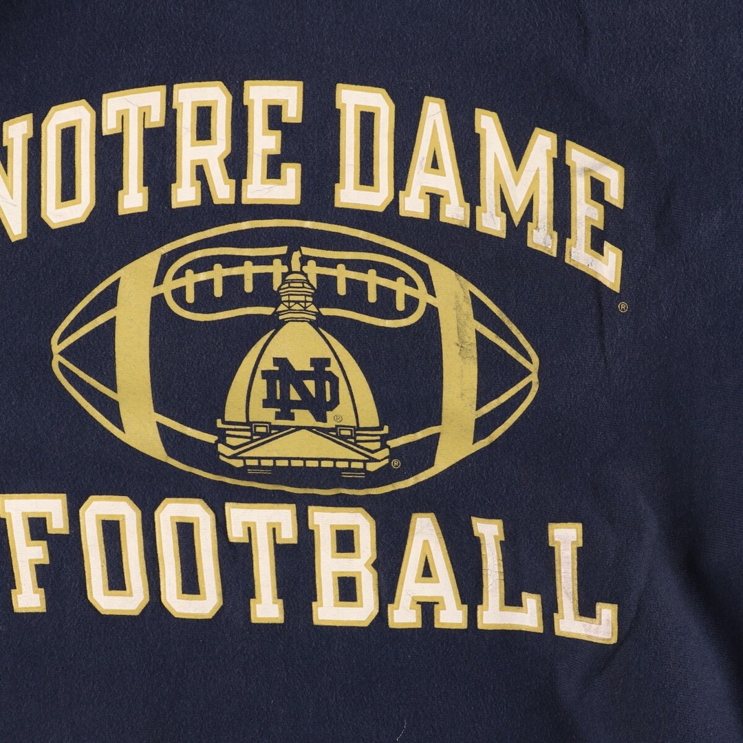 90年代 チャンピオン Champion REVERSE WEAVE リバースウィーブ 刺繍タグ 3段プリント NOTRE DAME ノートルダム大学 カレッジスウェットシャツ トレーナー USA製 メンズXL ヴィンテージ /eaa375695