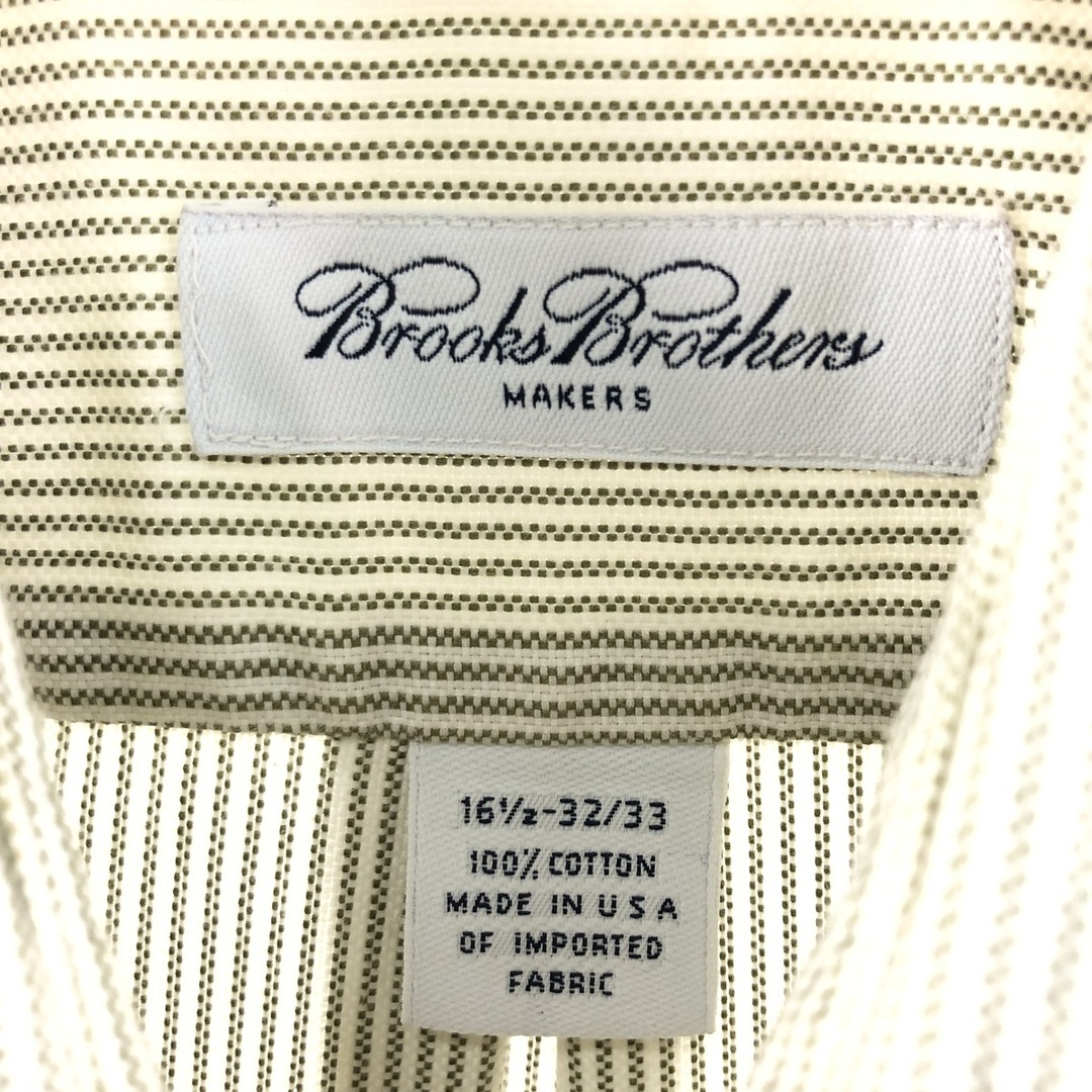 Brooks Brothers(ブルックスブラザース)の古着 90年代 ブルックスブラザーズ Brooks Brothers MAKERS 長袖 ボタンダウンストライプシャツ USA製 メンズL ヴィンテージ /eaa375107 メンズのトップス(シャツ)の商品写真