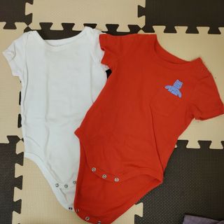 ベビーギャップ(babyGAP)のロンパース 80 ギャップ GAP 赤 白(ロンパース)