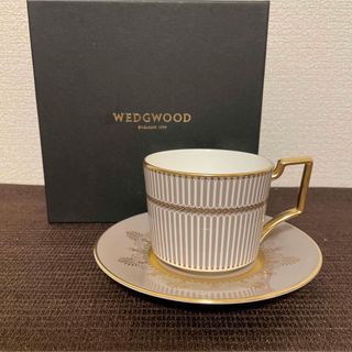 ウェッジウッド(WEDGWOOD)のウェッジウッド　アンセミオン　グレイ　1759シェイプ　カップ&ソーサー(グラス/カップ)