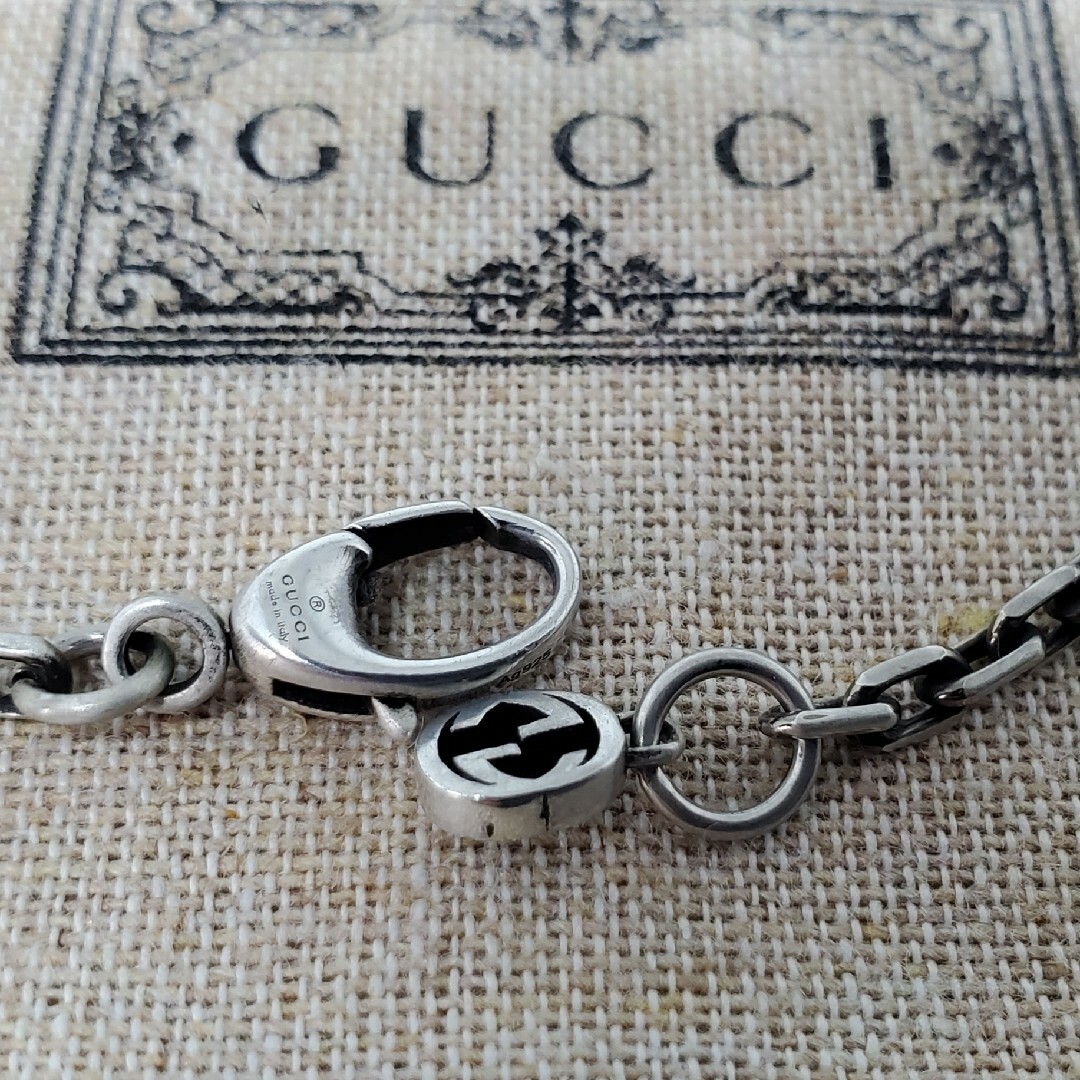 Gucci - 【超レア 廃盤美品】GUCCI ダブルG ブレスレット 燻加工