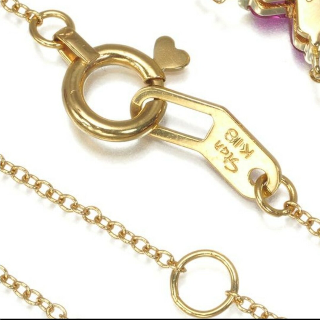 美品❥スタージュエリーK18ミステリアスルビーハートネックレス