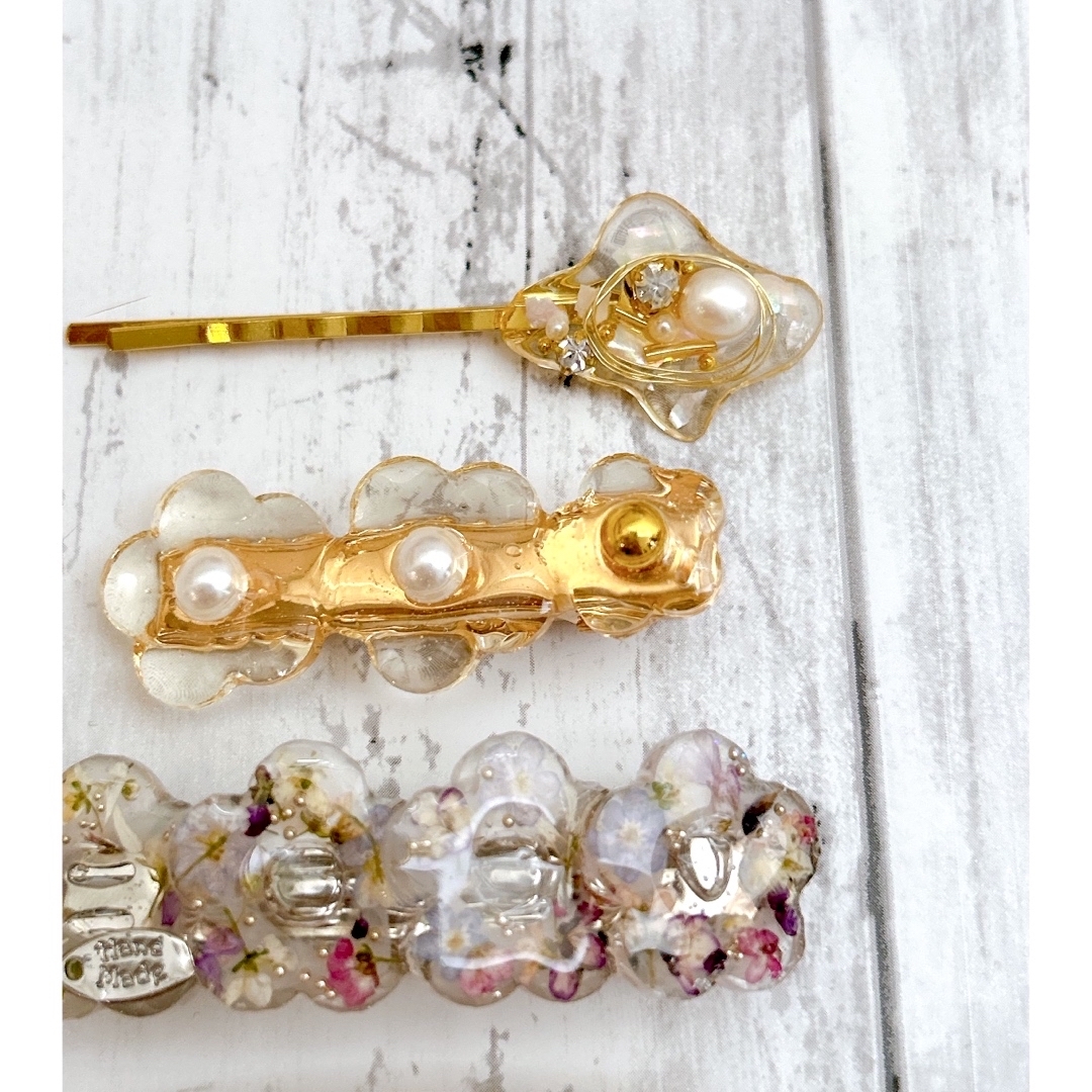 ハンドメイド レジン バレッタ ヘアクリップ ヘアピン 押し花 ハンドメイド レジン バレッタ ヘアクリップ ヘアピン 押し花