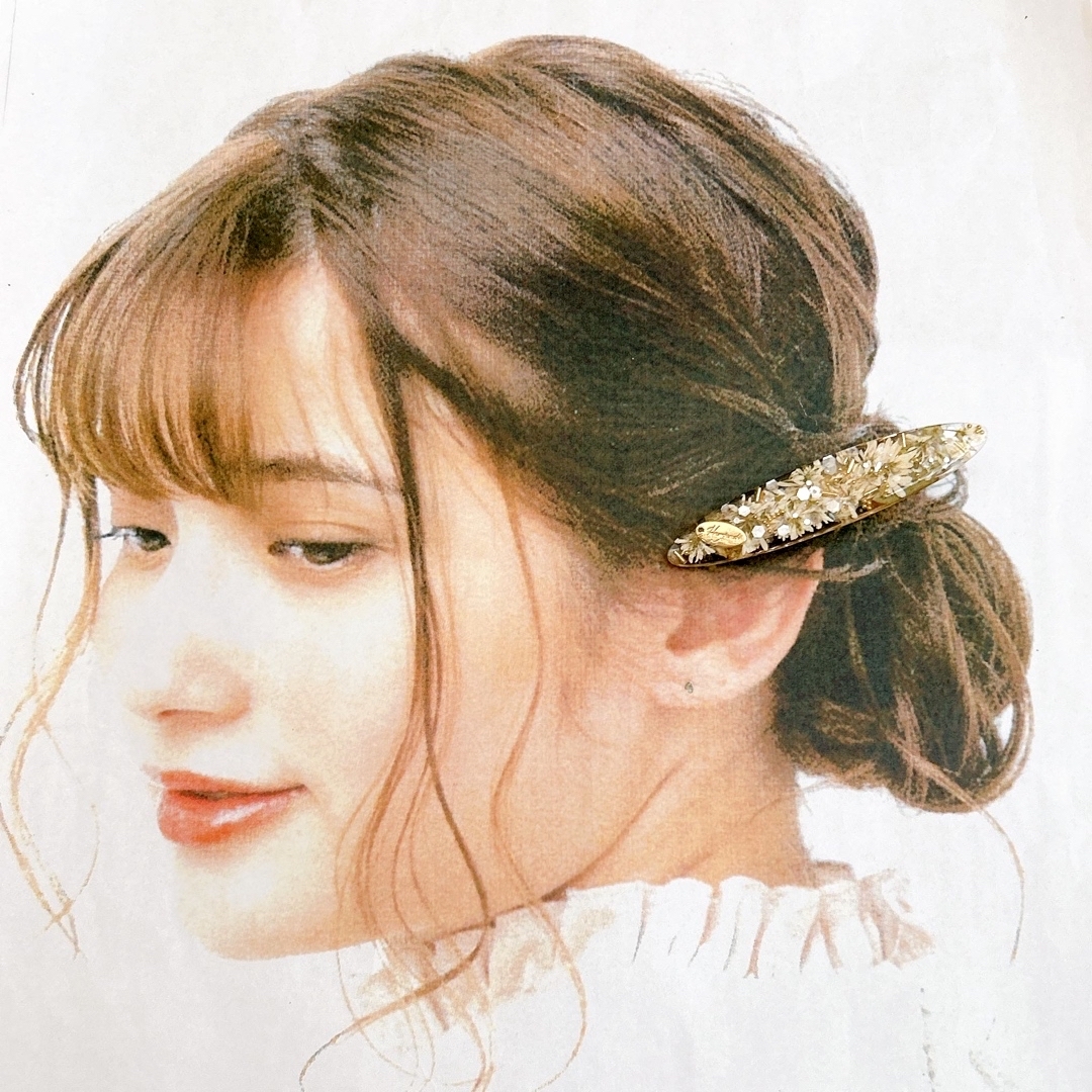 ハンドメイド レジン バレッタ ヘアクリップ ヘアピン 押し花 ハンドメイド レジン バレッタ ヘアクリップ ヘアピン 押し花