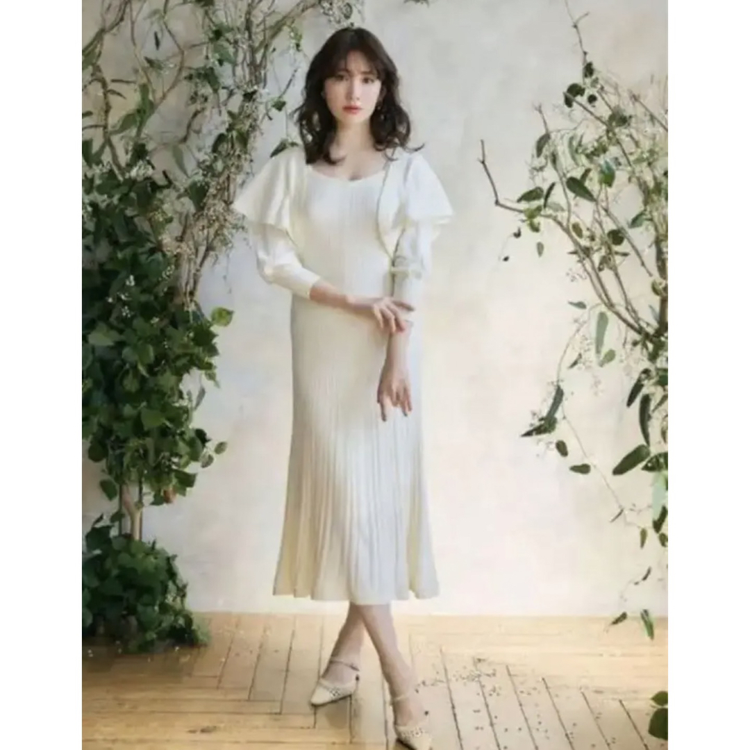 Her lip to Spring Ribbed Knit Dress Set - ロングワンピース/マキシ