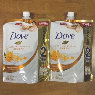 ダヴ(Dove（Unilever）)のダヴ ボディウォッシュ キンモクセイ 詰替用２個分　６８０g×２(ボディソープ/石鹸)
