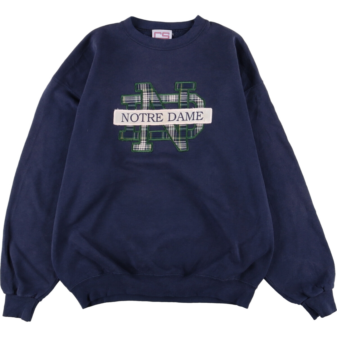 古着 CS UNIVERSITY OF NOTRE DAME ノートルダム大学 カレッジスウェットシャツ トレーナー USA製 メンズXL  /eaa346146 | フリマアプリ ラクマ