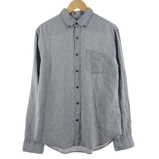 バナナリパブリック(Banana Republic)の古着 バナナリパブリック BANANA REPUBLIC 長袖 リネンシャツ メンズM /eaa374855(シャツ)