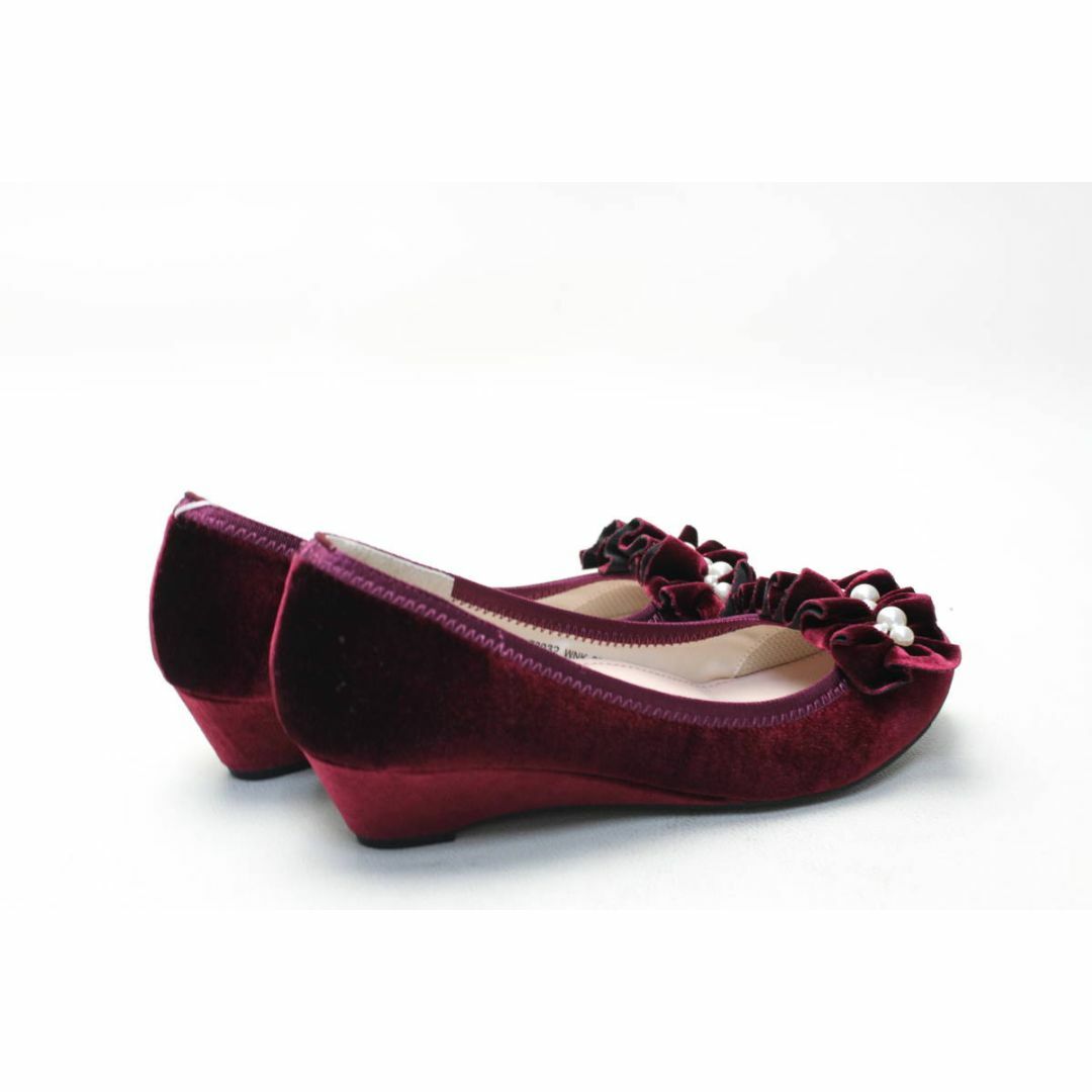 Marie femme(マリーファム)の新品♪マリーファム パールドレープウェッジパンプス(23.5ｃｍ)WN レディースの靴/シューズ(ハイヒール/パンプス)の商品写真