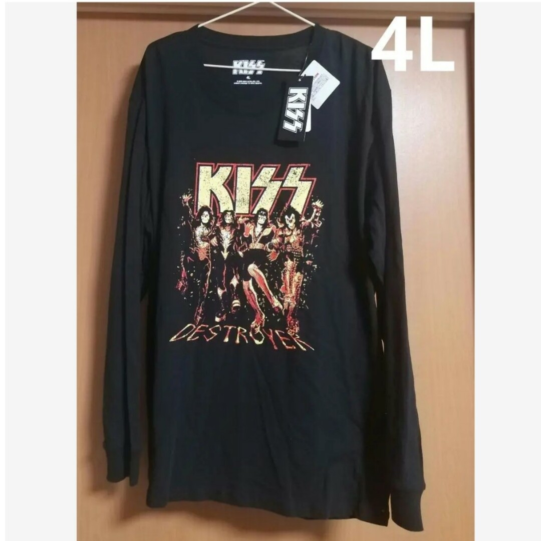 新品☆KISSロンT キッス 長袖Tシャツ　バンドT　4Lサイズ　黒　ブラック | フリマアプリ ラクマ