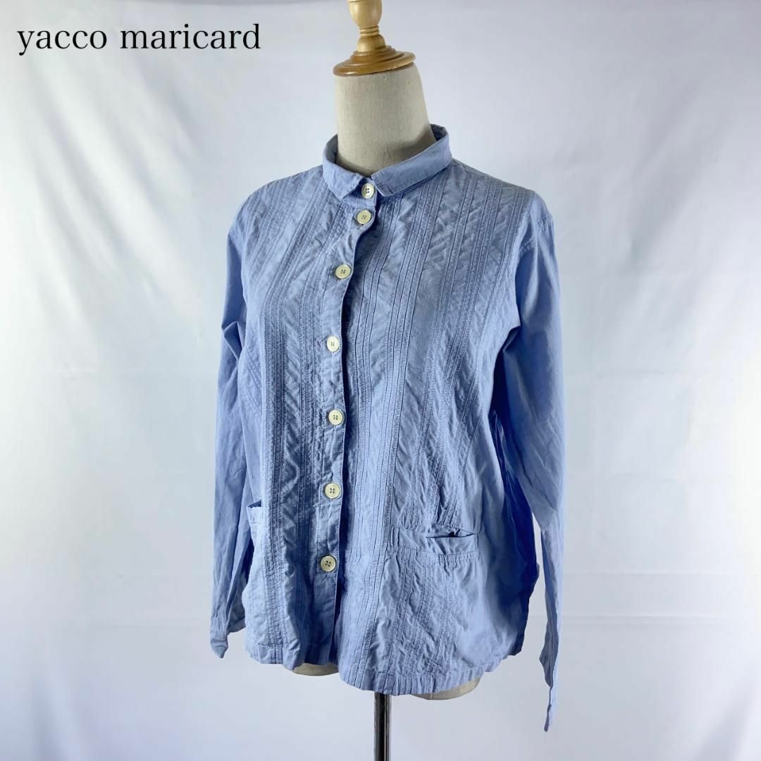 yacco maricard ピンタック ブラウス ボタンシャツ