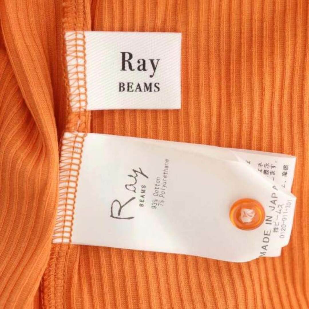 Ray BEAMS(レイビームス)のレイビームス Ray Beams リブ半袖ニット カットソー 前開き クロップド レディースのトップス(カットソー(半袖/袖なし))の商品写真