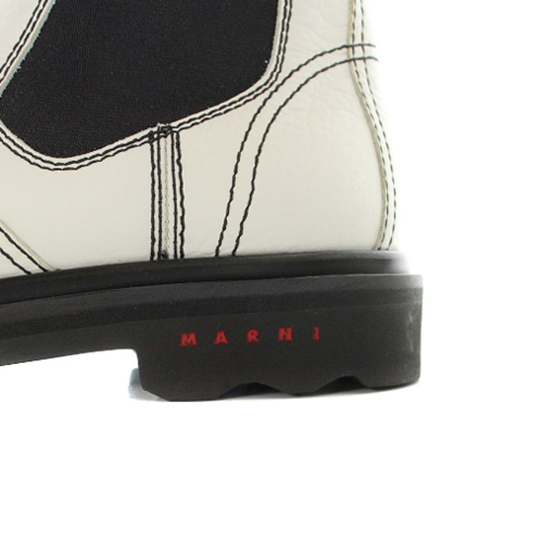 Marni - マルニ サイドゴアブーツ ショート レザー 39 26cm 白の通販