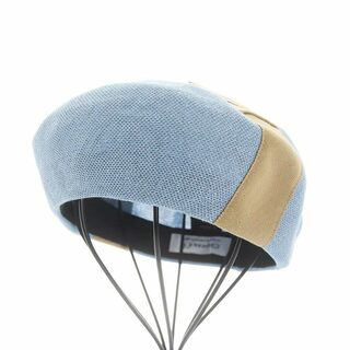アザー(other)のシャポードオー ベレー帽 リボン ロゴ 水色 ライトブルー ベージュ(ハンチング/ベレー帽)