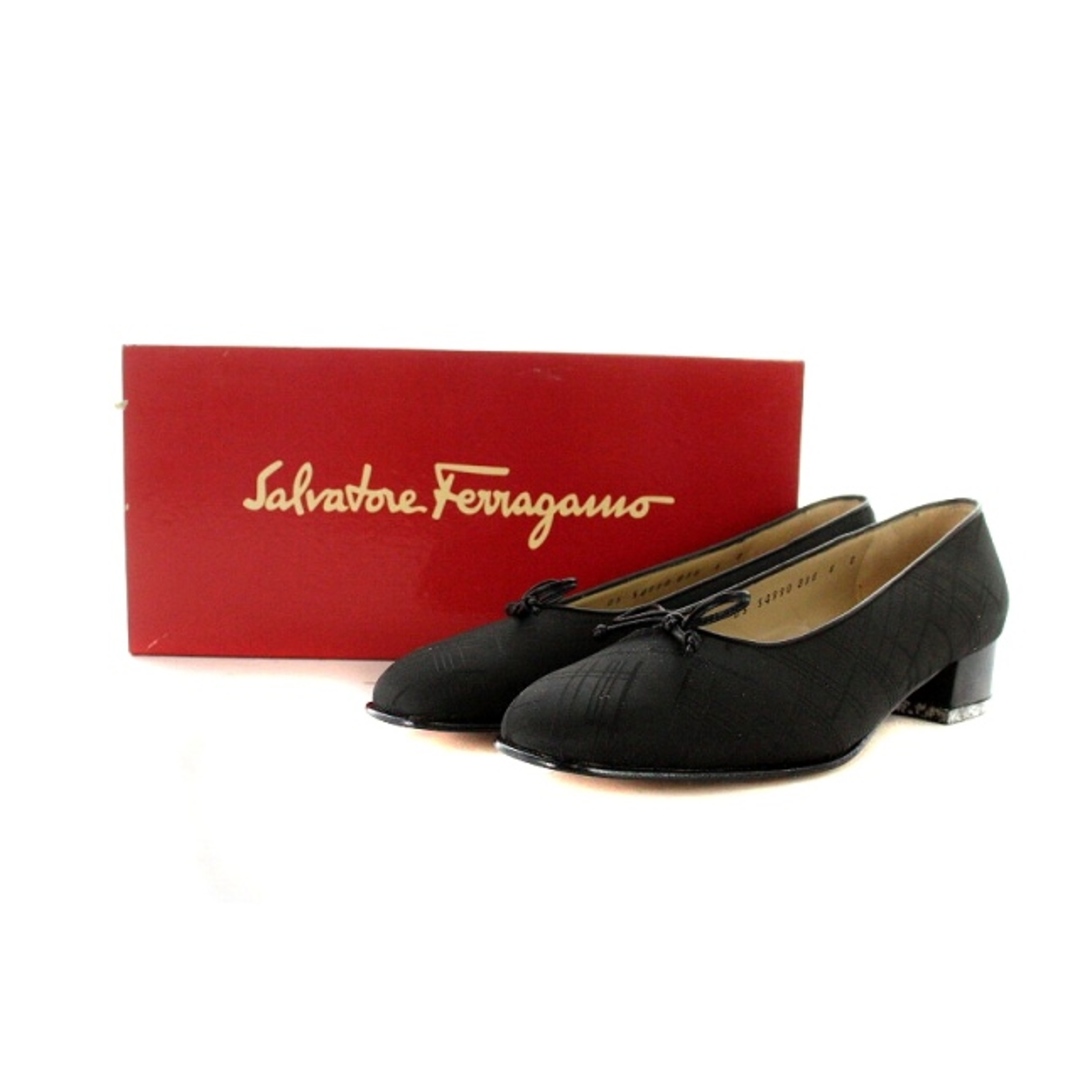 Salvatore Ferragamoスクエアトゥ パンプス 23cm-