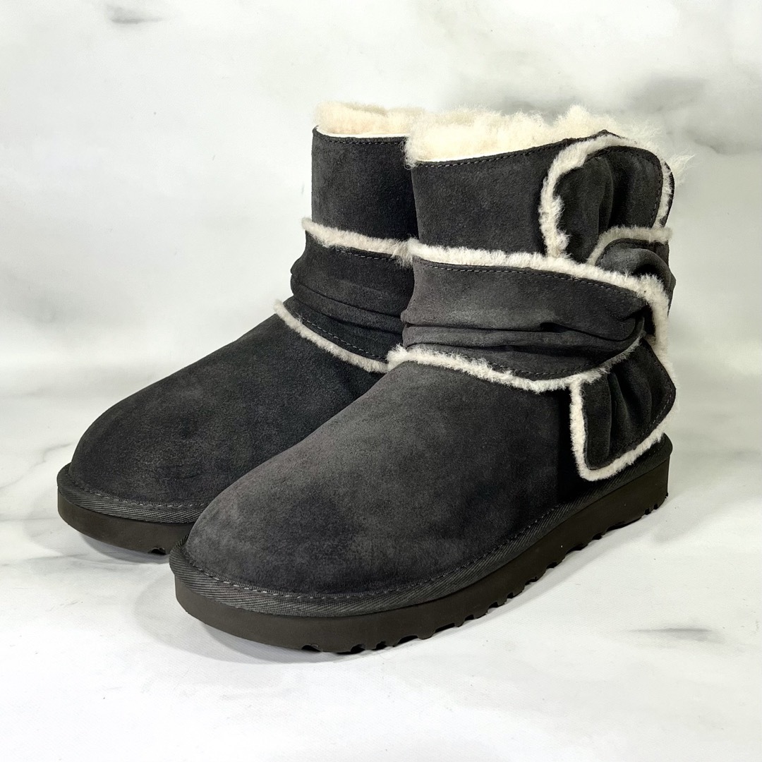 【レア未使用】UGG MINI SPILL SEAM BOWブーツグレー24.0